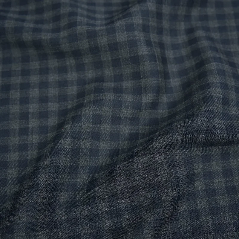 Gray Plaid Check Wool Fabric Soft Warm Designer Suit Coat Jacket Vest Pants Skirt Apparel Sewing DIY Craft Material Wholesale
