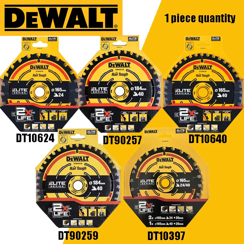 DEWALT-Série de lâminas de serra circular, alta dureza, corte rápido, corte de carpintaria, acessórios especiais para ferramentas elétricas