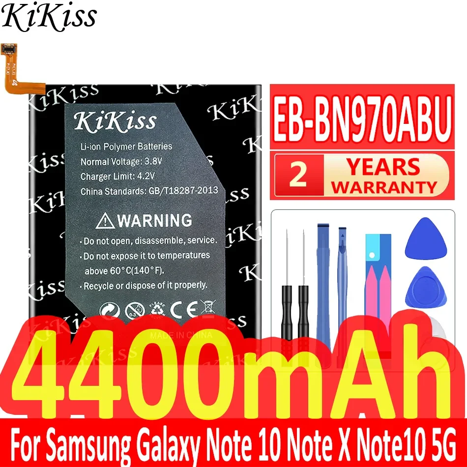 4400mAh KiKiss Powerful Battery EB-BN970ABU For Samsung Galaxy Note 10 Note X Note10 NoteX Note10 5G