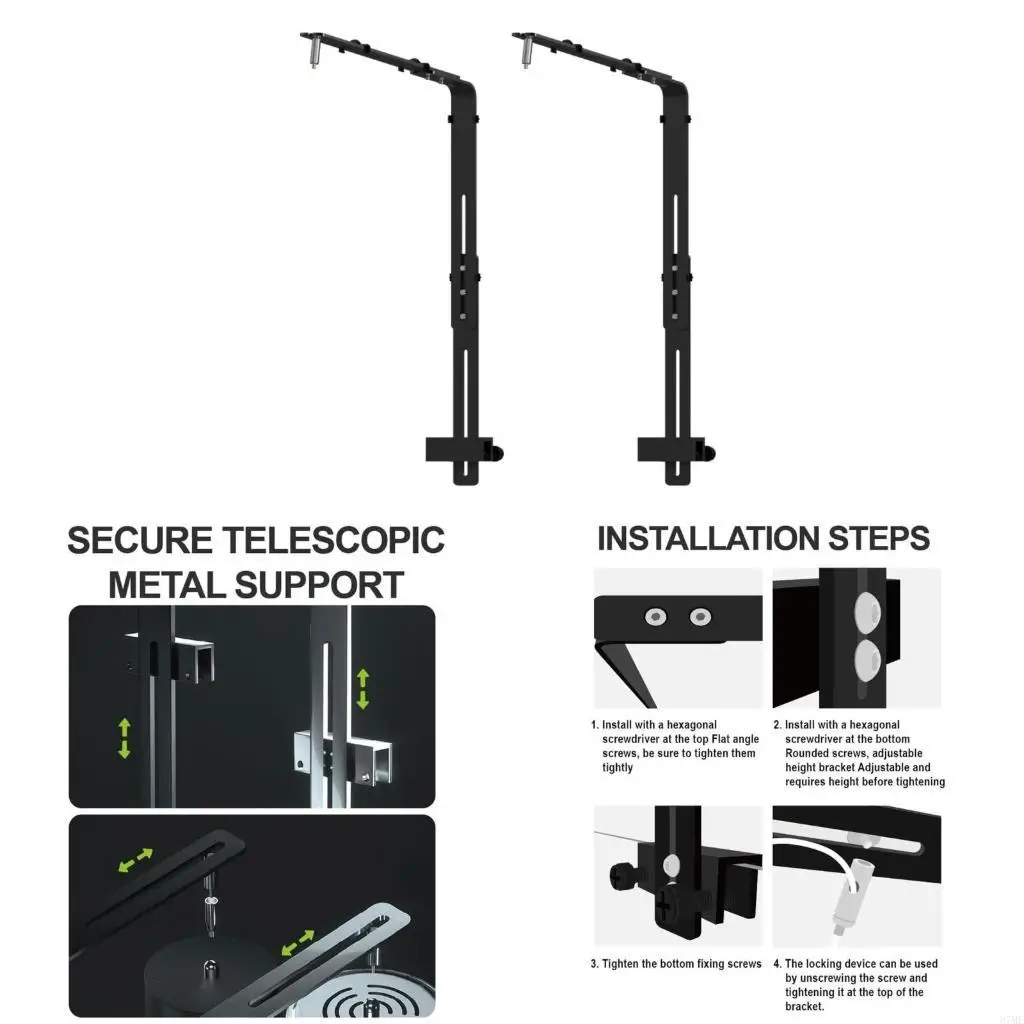

37me Aquariums Освещение приспособленная высота светодиодная кронштейна для рыбных матков 2 шт.