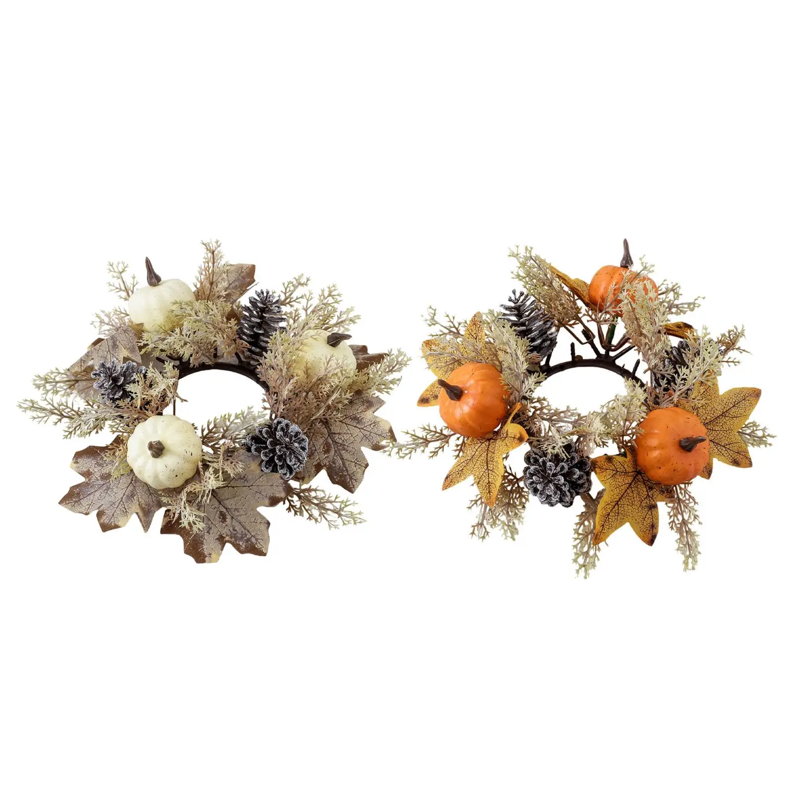 Thanksgiving kaarsring tafelblad ornament voor boerderij vakantie eetkamer