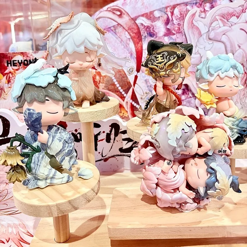 

Серия Mimi Echoes Of Mountains And Rivers, слепая коробка, модная милая коллекция, украшение для рабочего стола, игрушка для девочек, подарки на Рождество и день рождения