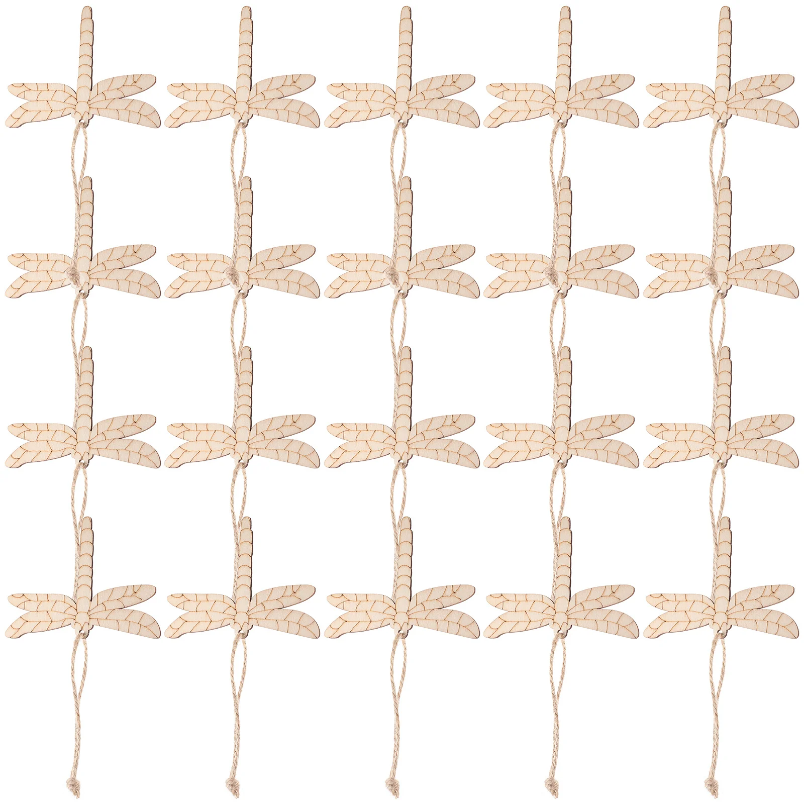 

20Pcs Dragonfly Craft Wooden Cutouts Handmade DIY Unfinished Wood Pieces Wooden Dragonfly Decorations for Creative Art Projects