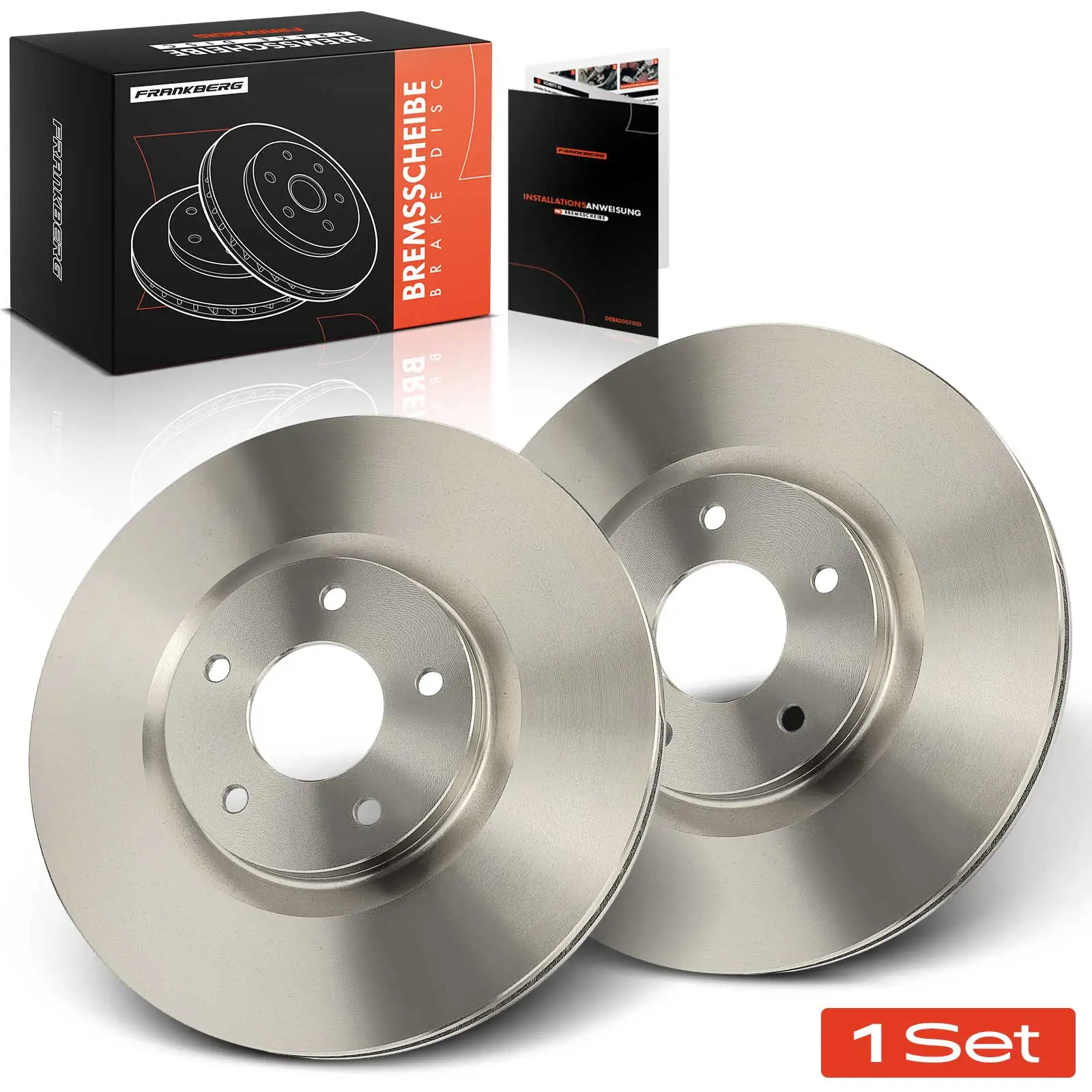 Frankberg 2x Remschijven Vooras voor Nissan Juke Van Qashqai + 2 I Renault Koleos Bj vanaf 2007 40206ET01A 40206JY01A