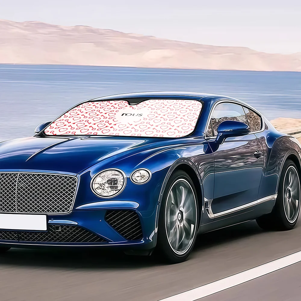 الأزياء T-Tous- الفاخرة الدب الفاخرة مظلة السيارات الستائر الزجاج الأمامي المضادة للأشعة فوق البنفسجية حماية الجبهة الشمس الظل التبريد حامي