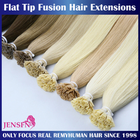 JENSFN Straight  Fusion Flat Tip Human Hair Extensions 16\