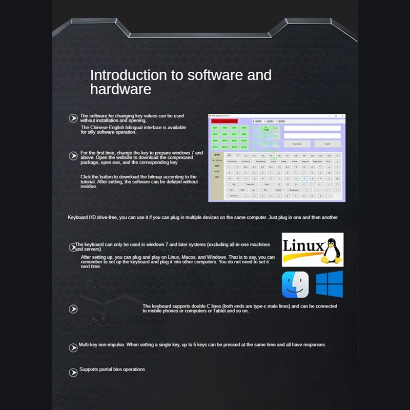 Custom Mini Keyboard 2 Key RGB Macro OSU Keypad Programmable Mechanical Keyboard For Gaming Working