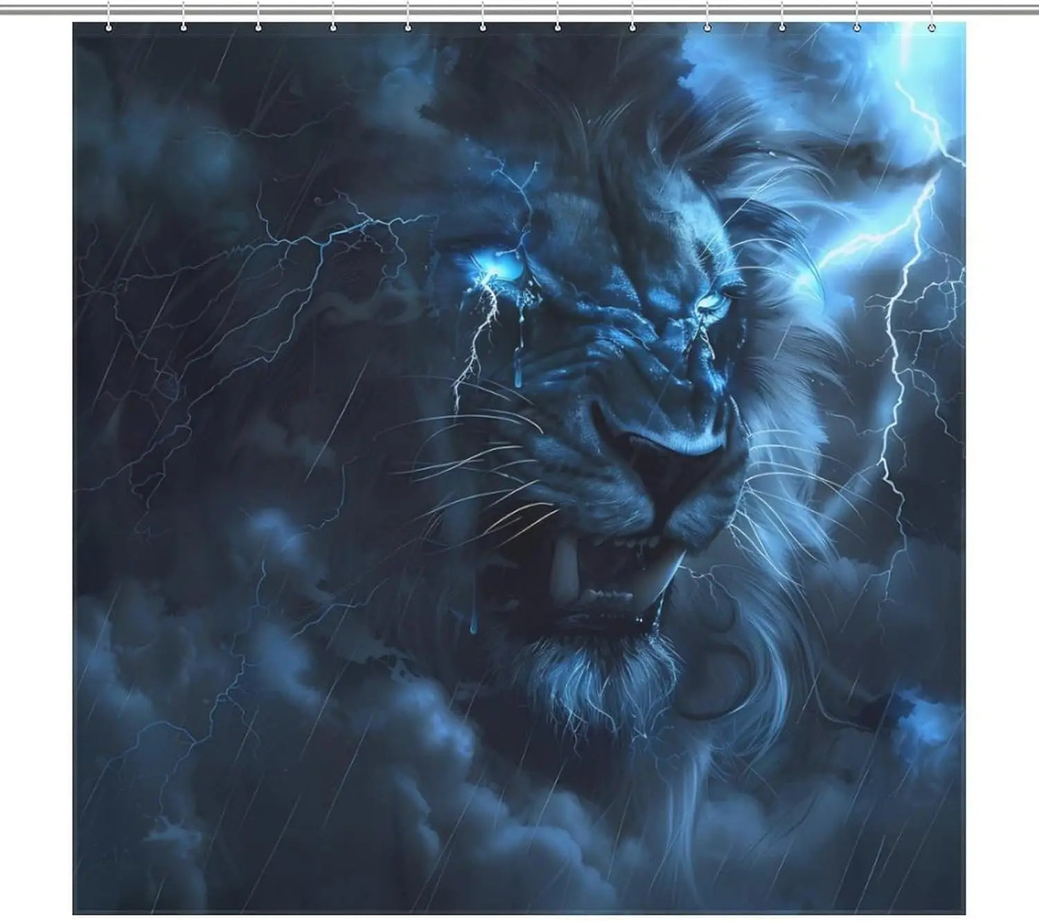 

Занавеска для душа с принтом льва и диких животных, моющаяся занавеска для ванны, декоративная занавеска для ванной комнаты с крючками