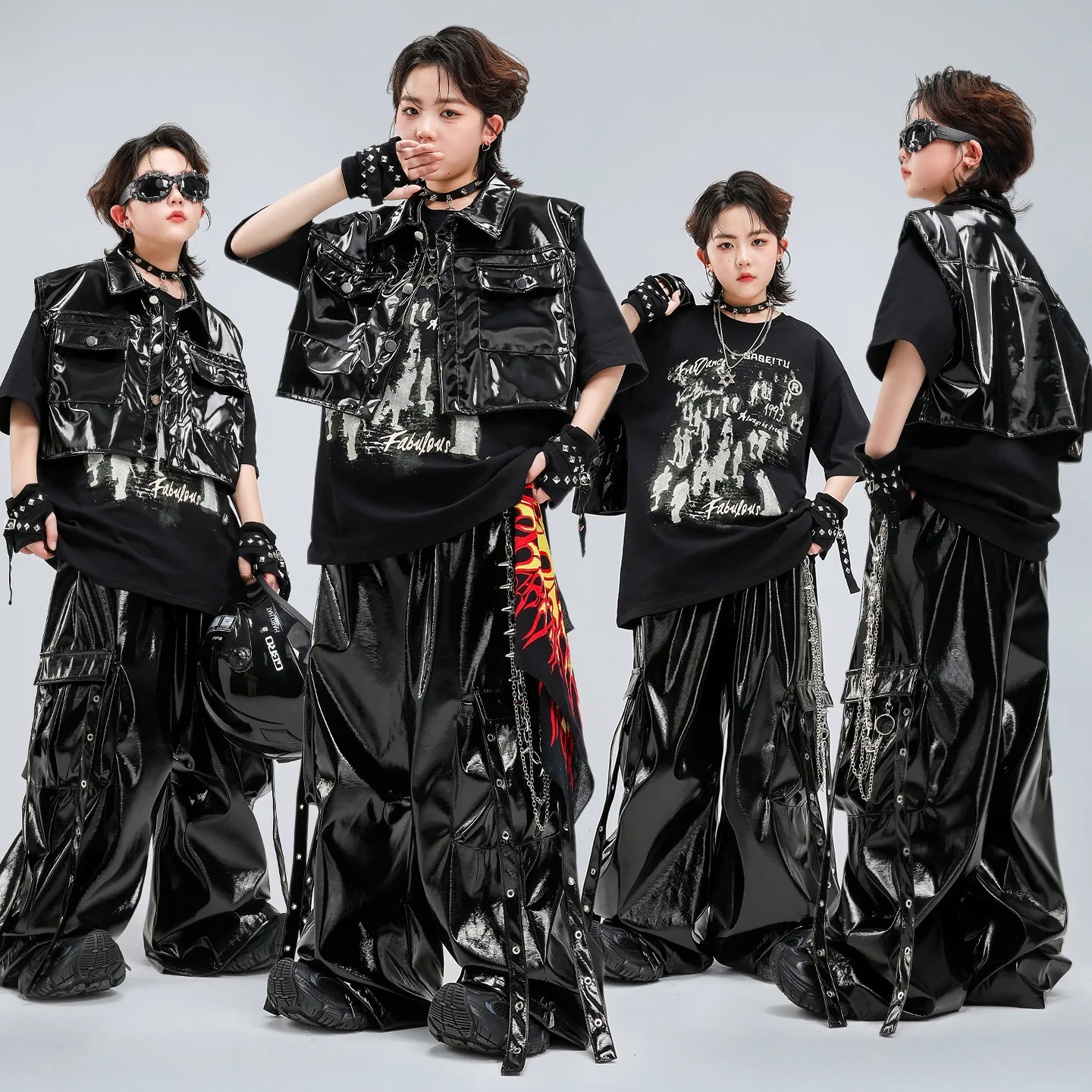 abbigliamento-streetwear-cool-per-ragazzi-e-ragazze-gilet-lucido-hip-hop-pantaloni-cargo-set-di-abbigliamento-jazz-per-bambini-costumi-da-street-dance-per-bambini