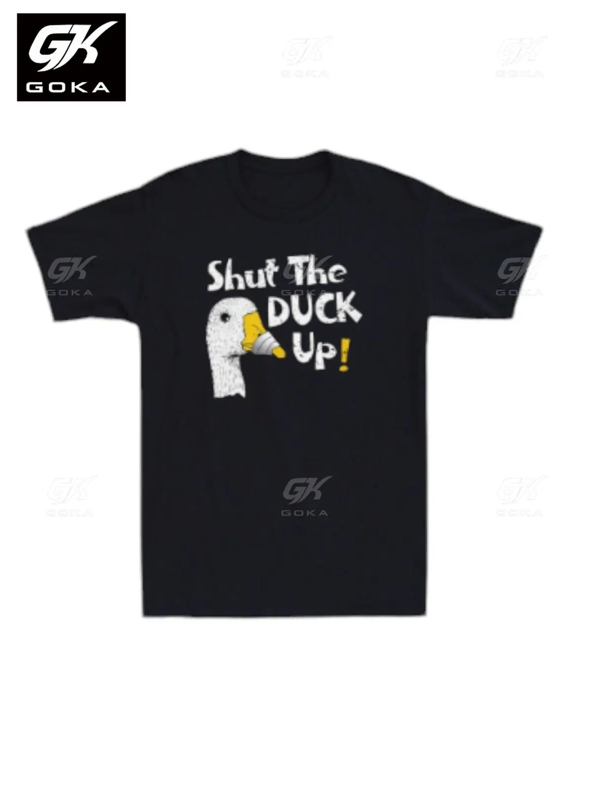 Shut The Duck Up Funny Humor Graphic T Shirts for Mens Clothing Cotton Tees Women Printed T-shirt Y2K Classic Clothes T shirt