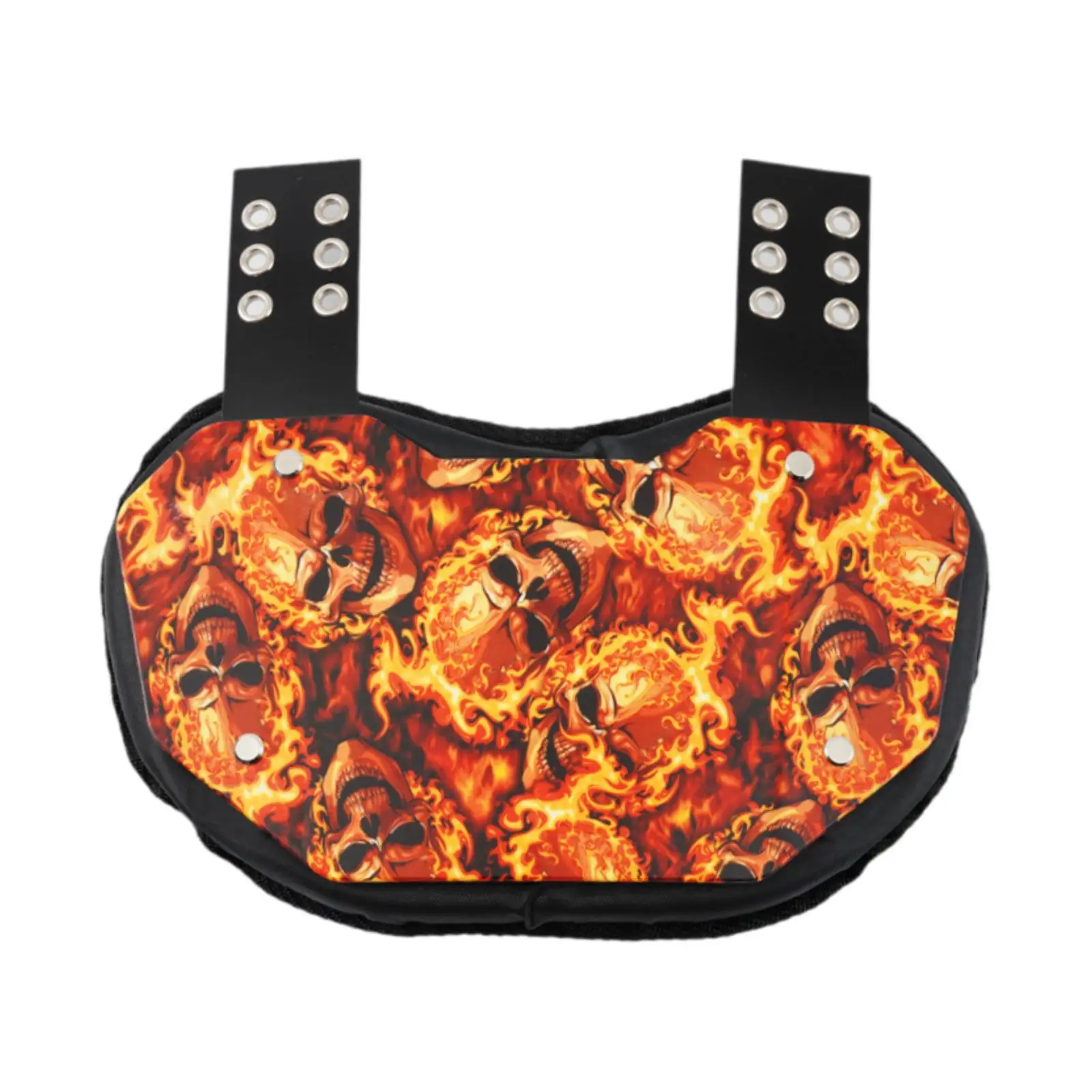 Football Backplate Skulls Pattern Wearproof Rugby Gear for Training Players