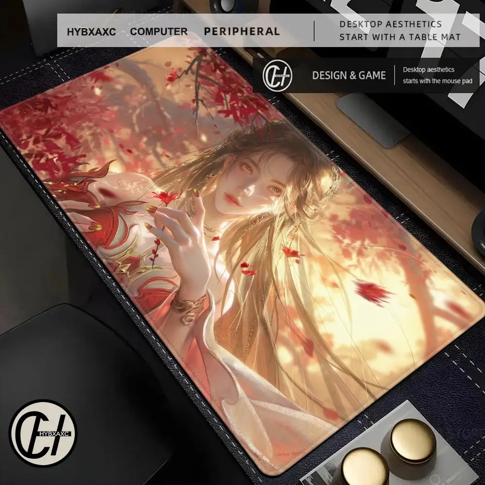 

Syakemayusana Nime Girls Mouse Pad Cute HD Desk Pad Extended Gaming Keyboard Mats Large 90x40cm XXL Gamer Mousepad