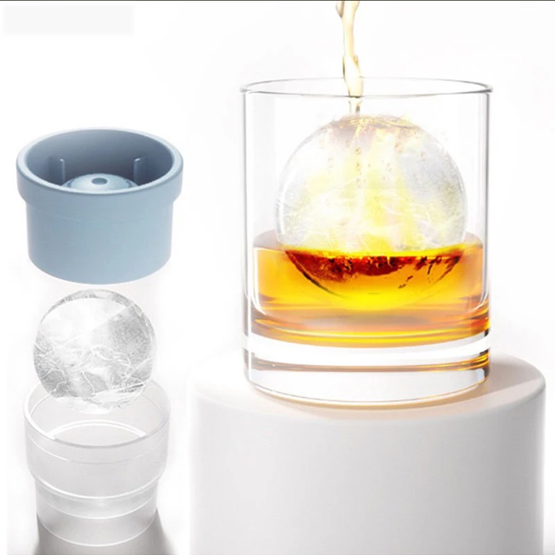 Silicone Ice Ball Mold Round Ice Hockey DIY Refrigerator Large Spherical Tray Grinder Suitable for Bar Home Kitchen Supplies