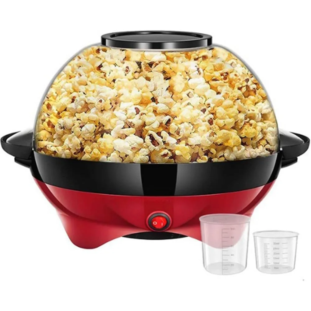 Popcorn Machine, 850W 3.6L Popcorn Popper Maker, Nonstick Plate, Electric Stirring with Quick-Heat Technology, Cool Touch Handle
