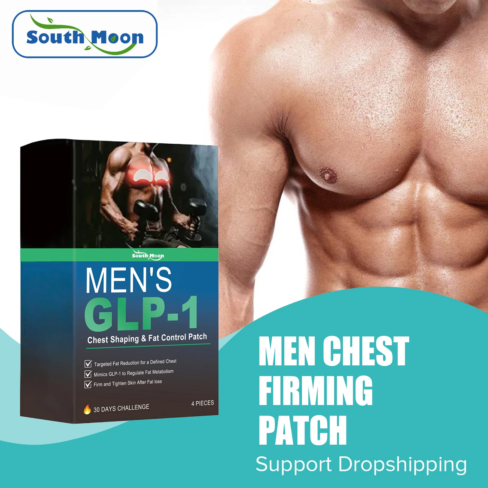 Man Gynecomastia Removal Patch Breast Reduction Tighten Anti Cellulite Strengthen Belly Muscle Body Fitness Shrink Chest Patch