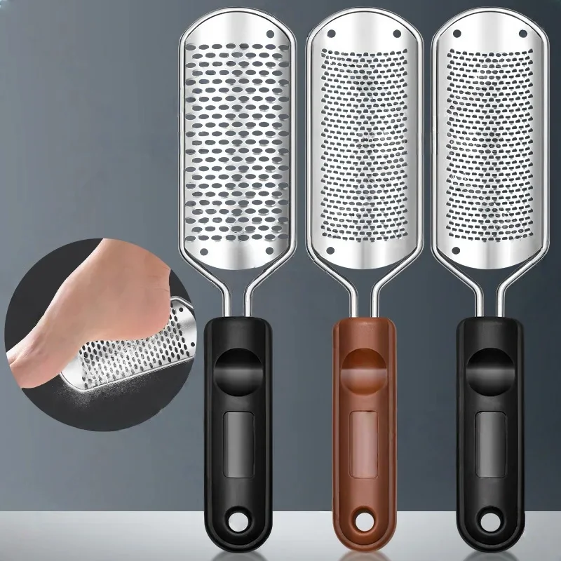 フットやすりファイルペディキュアステンレス鋼ブラシスクラバーかかと角質除去剤角質除去プロフェッショナルフットケアツール