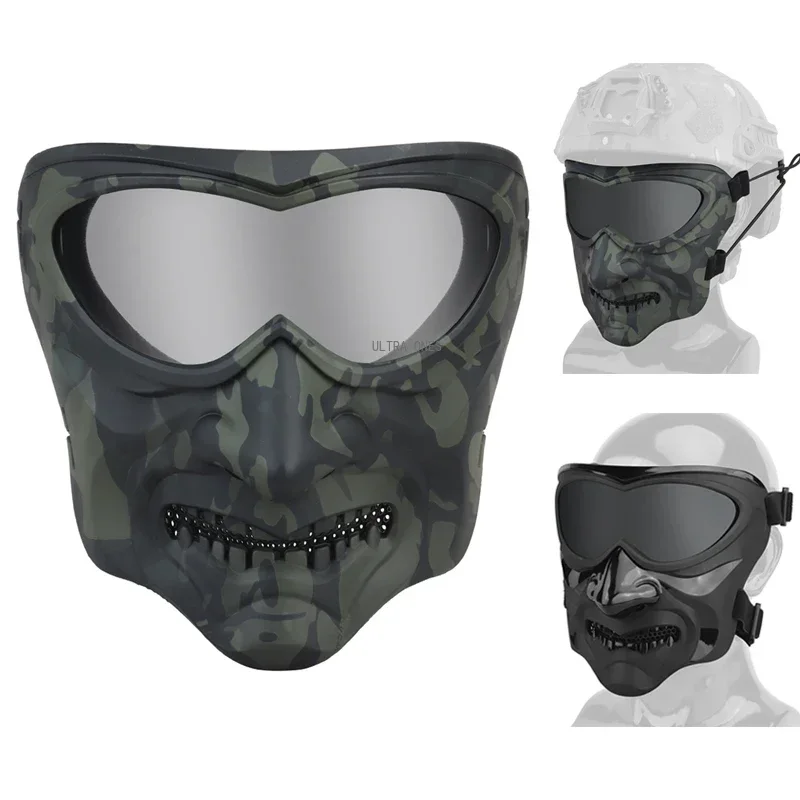 Tactical Mask Paintball Combat Airsoft Shooting Full Covered Masks Wargame CS Cosplay Halloween Protective Hunting Masks