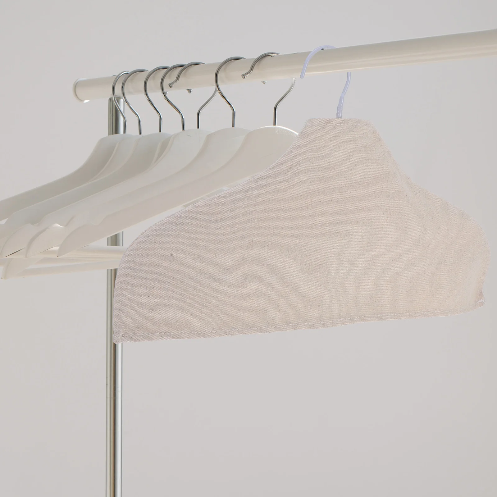 

3Pcs Cotton Linen Anti-Slip Hanger Covers Clothes Hanger Protector Nonslip Covers for Clothing Store Wardrobe Storage Display