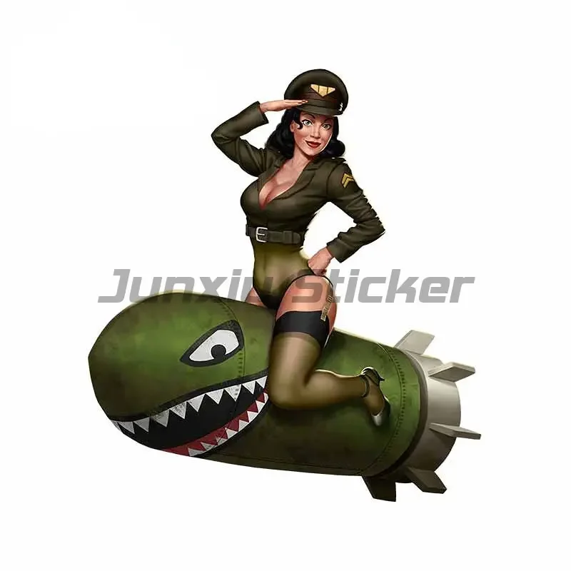 Pin Up Girl Style Vintage Car Hot Rod Retro Motorcycle Decal Vinyl Self-adhesive Car Sticker 5