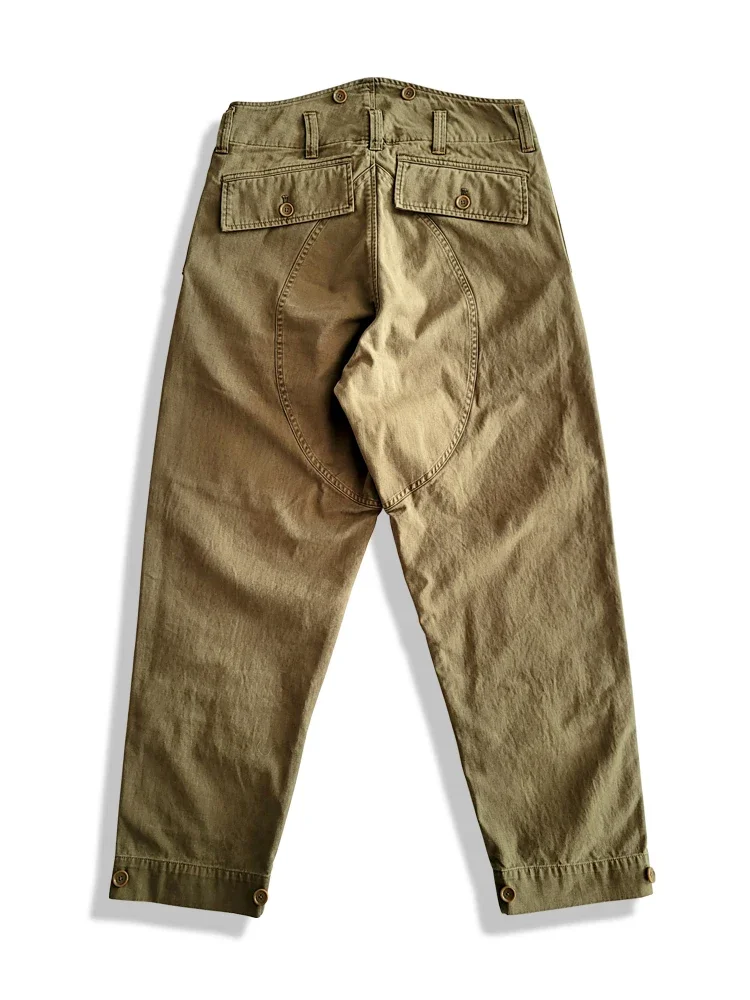 Amekaji Style Retro Cotton Heavy Deck Pants Cargo Casual Pants Japanese