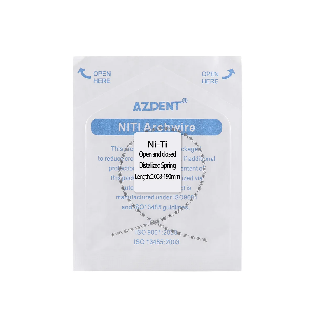 AZDENT Zahnärztliche Kieferorthopädische Offene und Geschlossene Feder NI-TI Distalisierte Elastische Spiralfedern 190mm 0,008/0,010/0,012 Zahnmedizin – Detail 8
