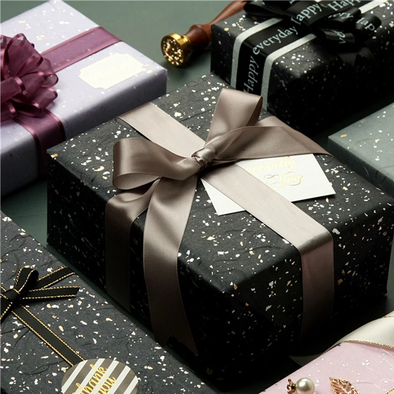 Glitter Light Luxury Flower Packaging Paper Waterproof Chic Gift Box Wrapping Paper Diy Crafts Florist Valentine\'s Day Bouquet