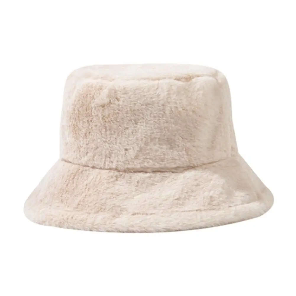 Fuzzy Bucket Hat for Women Fashionable Photogenic Hat Women Plush Bucket Hat Winter Warm Fisherman Cap Cozy Soft for Autumn