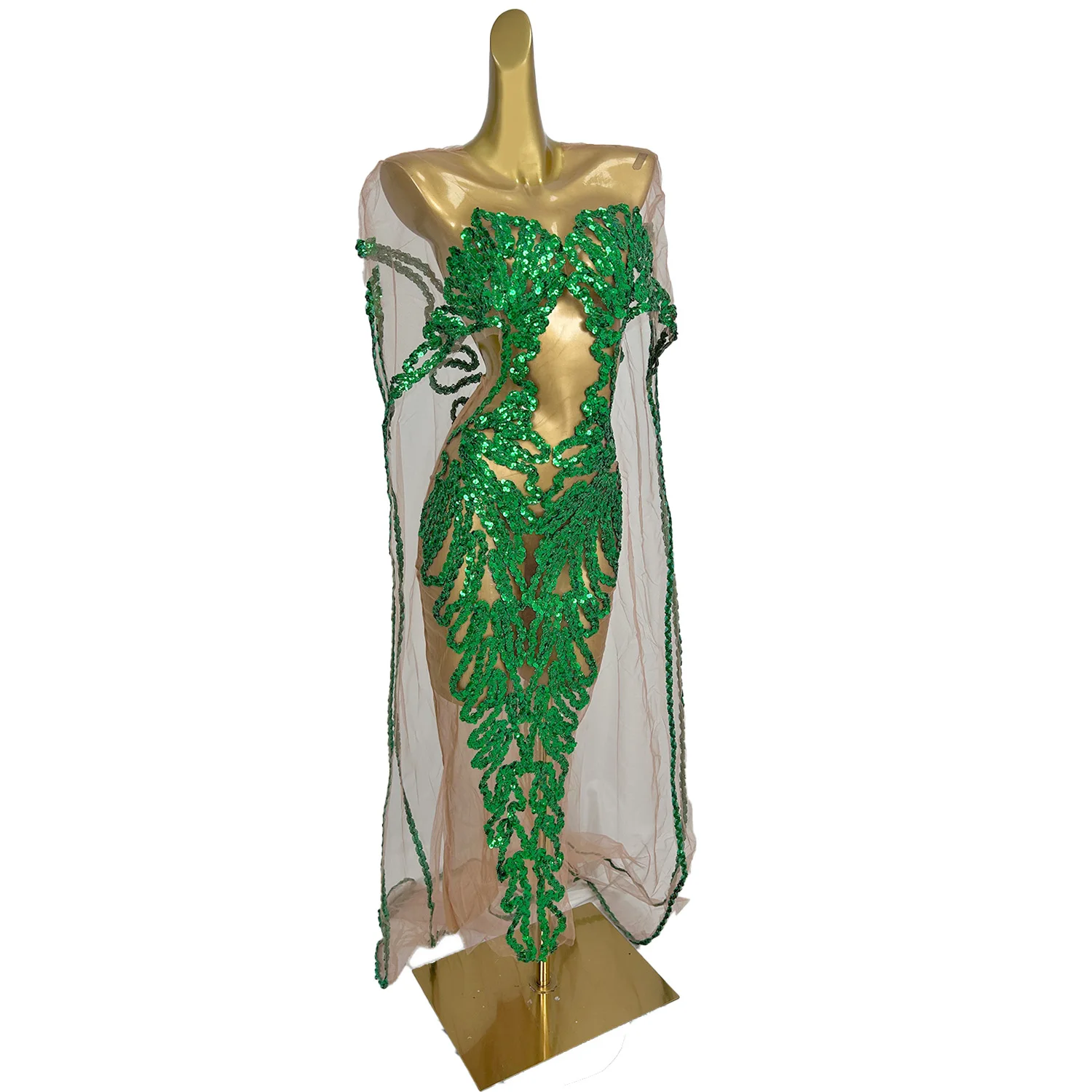Vestido largo de fiesta de banquete con lentejuelas brillantes, trajes de Stripper para mujer, vestido de cena transparente para mujer, vestido Maxi de noche para graduación