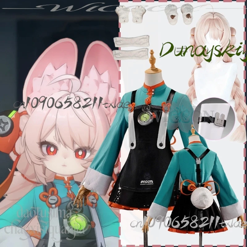 

Zhao Косплей Аниме Игра Zenless Zone Zero Костюм Kawaii Пушистый Кролик Furrsuit Earwear Tail Милое Платье Jirai Kei Девушки Хэллоуин