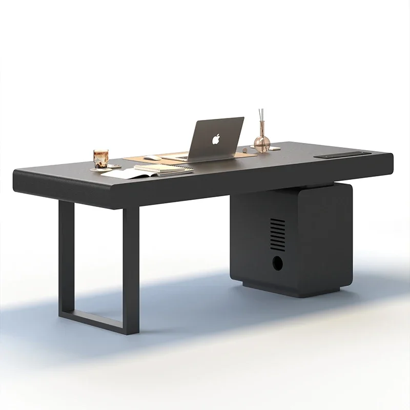 

Student Black Designer Office Desks Modern Luxury Drawers Large Writing Computer Desk Conference Mesa De Trabajo Hotel Furniture