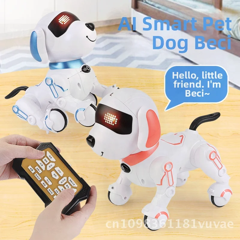 Jouet interactif pour animaux de compagnie, télécommande mécanique intelligente AI pour chien, avec caractéristiques de chant et de danse pour l'éducation précoce