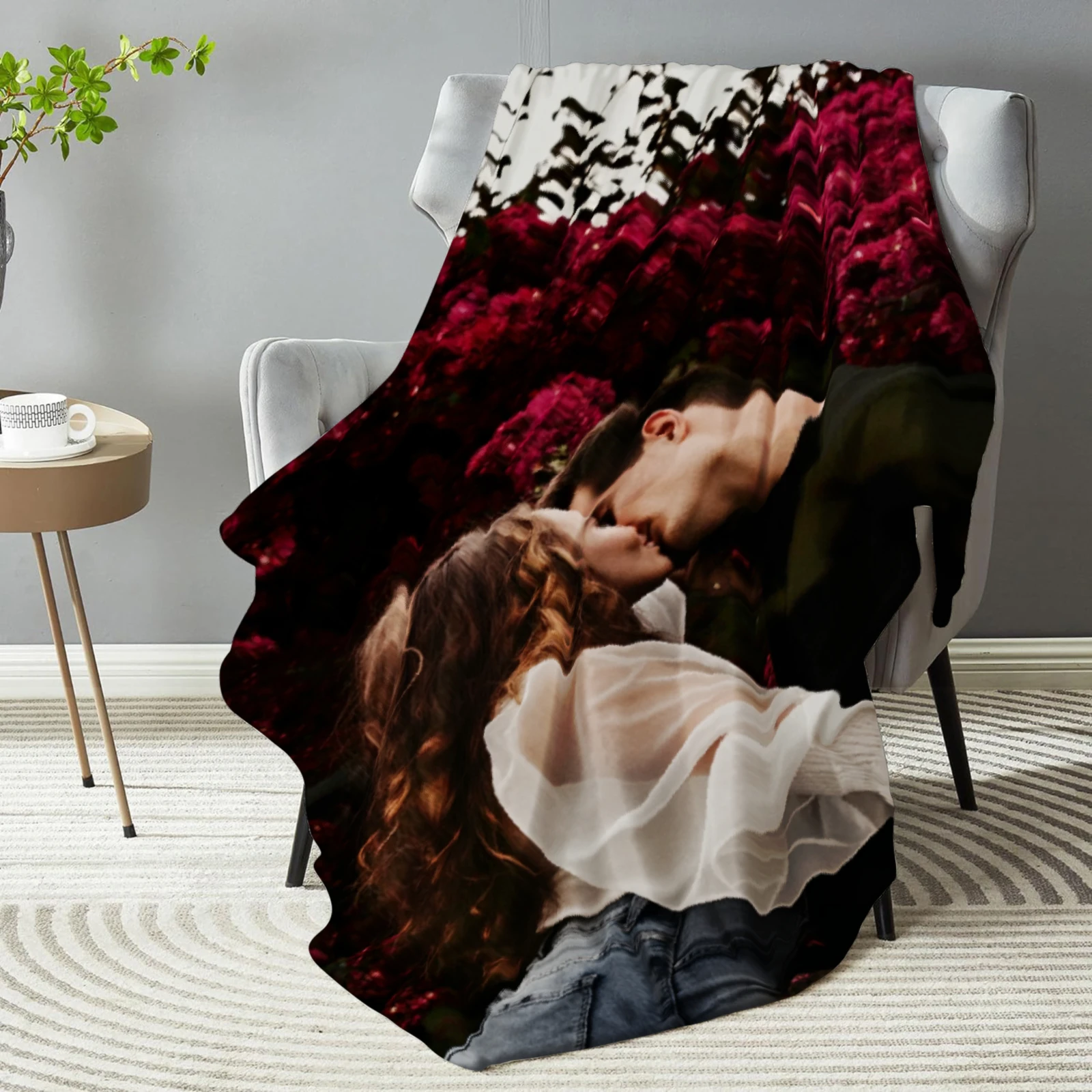 Custom Photo Flannel Blanket - Personalized Image Print, Soft & Cozy for All Seasons, Perfect Gift for Family & Friends