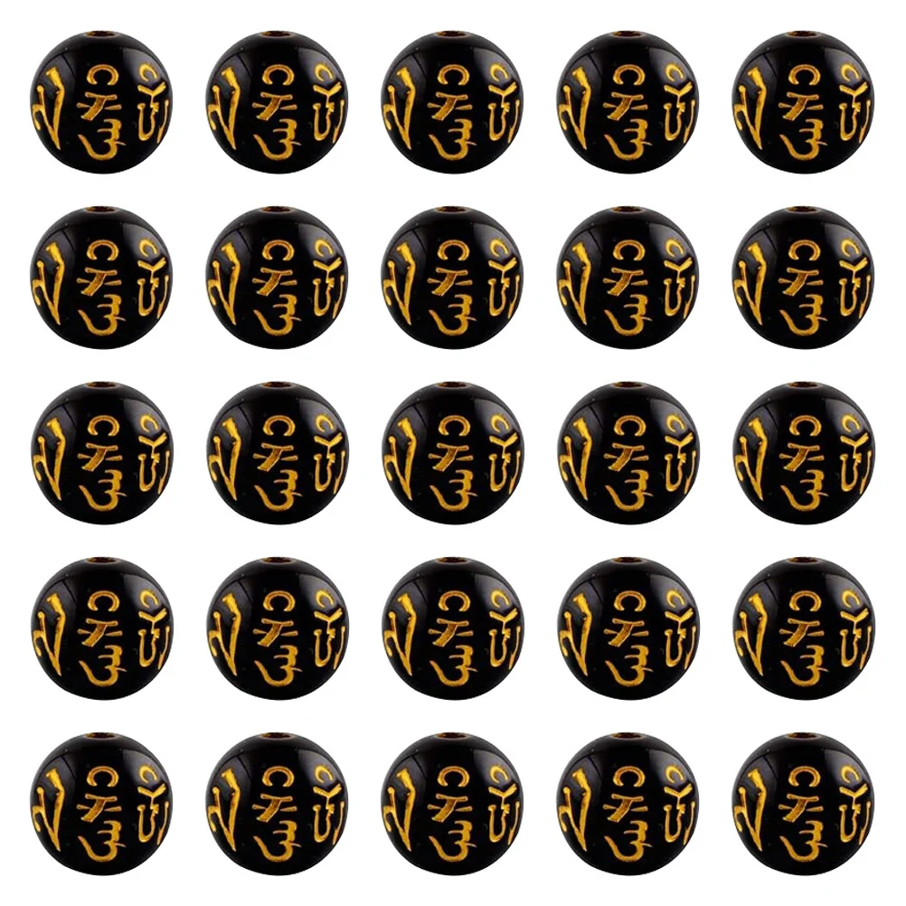 

200Pcs Buddhist Beads Tibetan Buddhist Charms DIY Jewelry Accessories for Amulets Bracelets Necklaces Chinese Amulet Beads