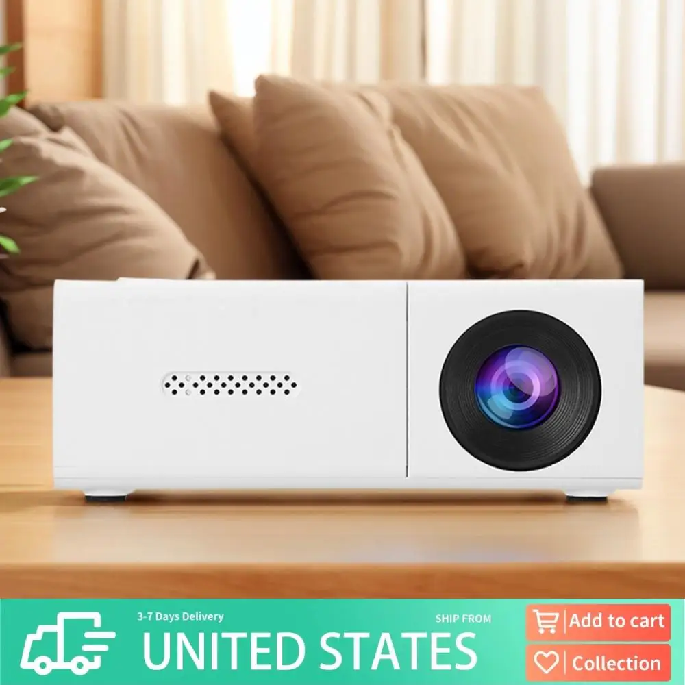 

Портативный мини-проектор 240P LED с поддержкой HDMI и AV для ноутбуков и смартфонов, 4K HD видеопроектор для офисных совещаний