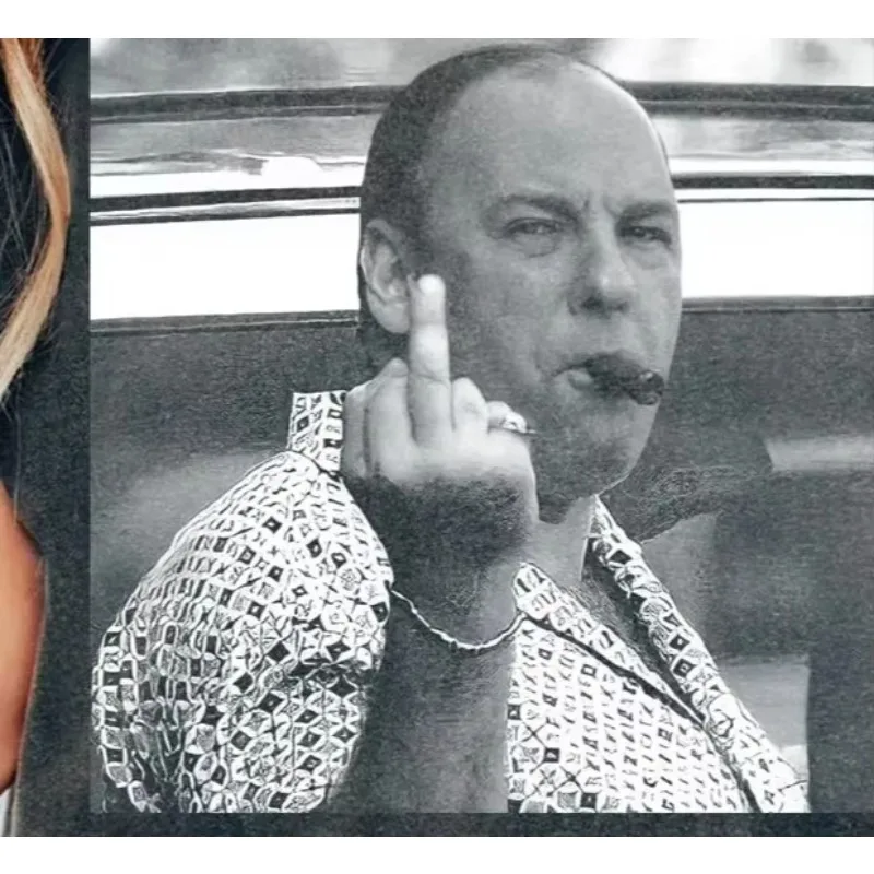 Tony Soprano Raises His Middle Finger in Classic Pattern, Retro T-shirt for Men and Women, 