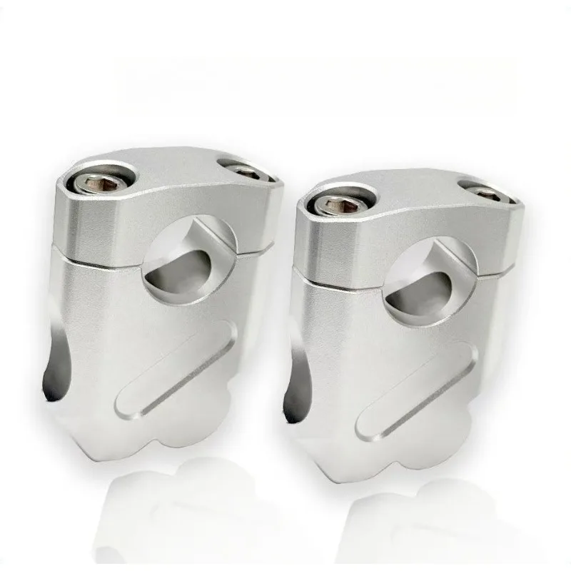 22mm Universal Motorcycle Handlebar Riser with Cover Adjustable Heightening Rearward Offset Base Bracket Mod Parts