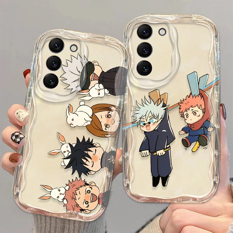 Jujutsu Kaisen Satoru Gojo Cover For S21 S23 S24 Ultra Plus FE A55 A35 A25 A05S A54 A53 A52 A33 A32 Wave Oil Phone Case