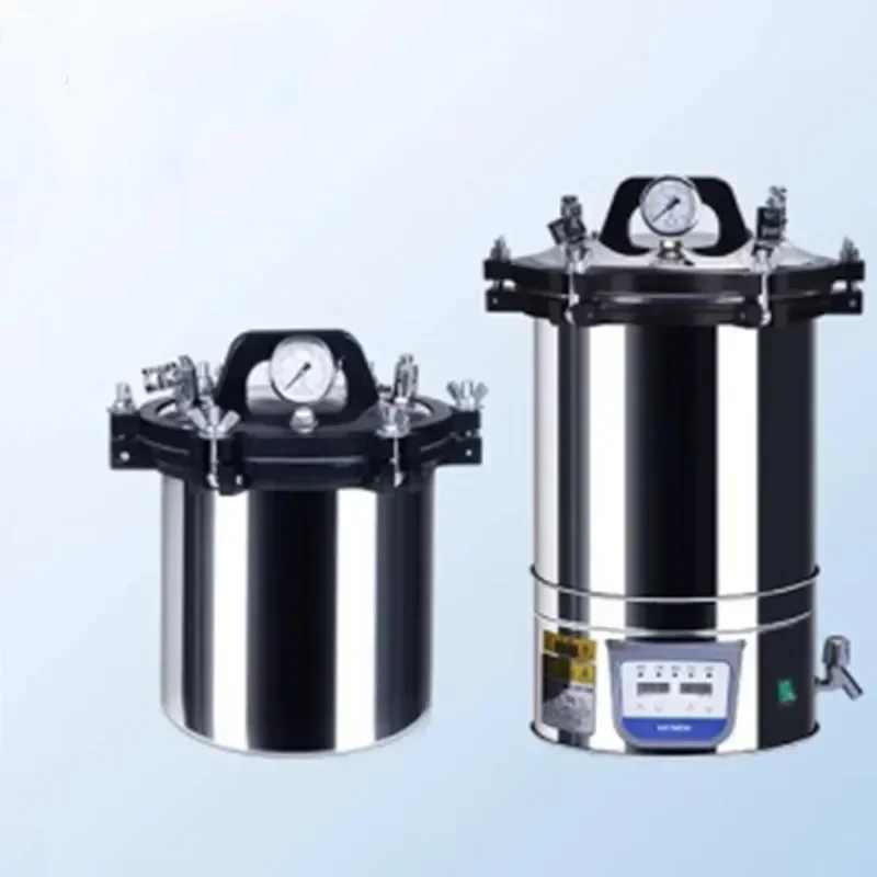 18L 24L High Pressure Steam Sterilization Pot High Temperature Sterilization Pot Laboratory Vertical Stainless Steel HOT SALES