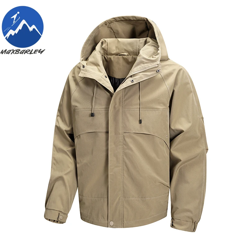 Maxbarley Yama Style Windbreaker Men 2025 Autumn Casual Waterproof Windproof Functional Jacket Moto Camping Fishing Hooded Coat