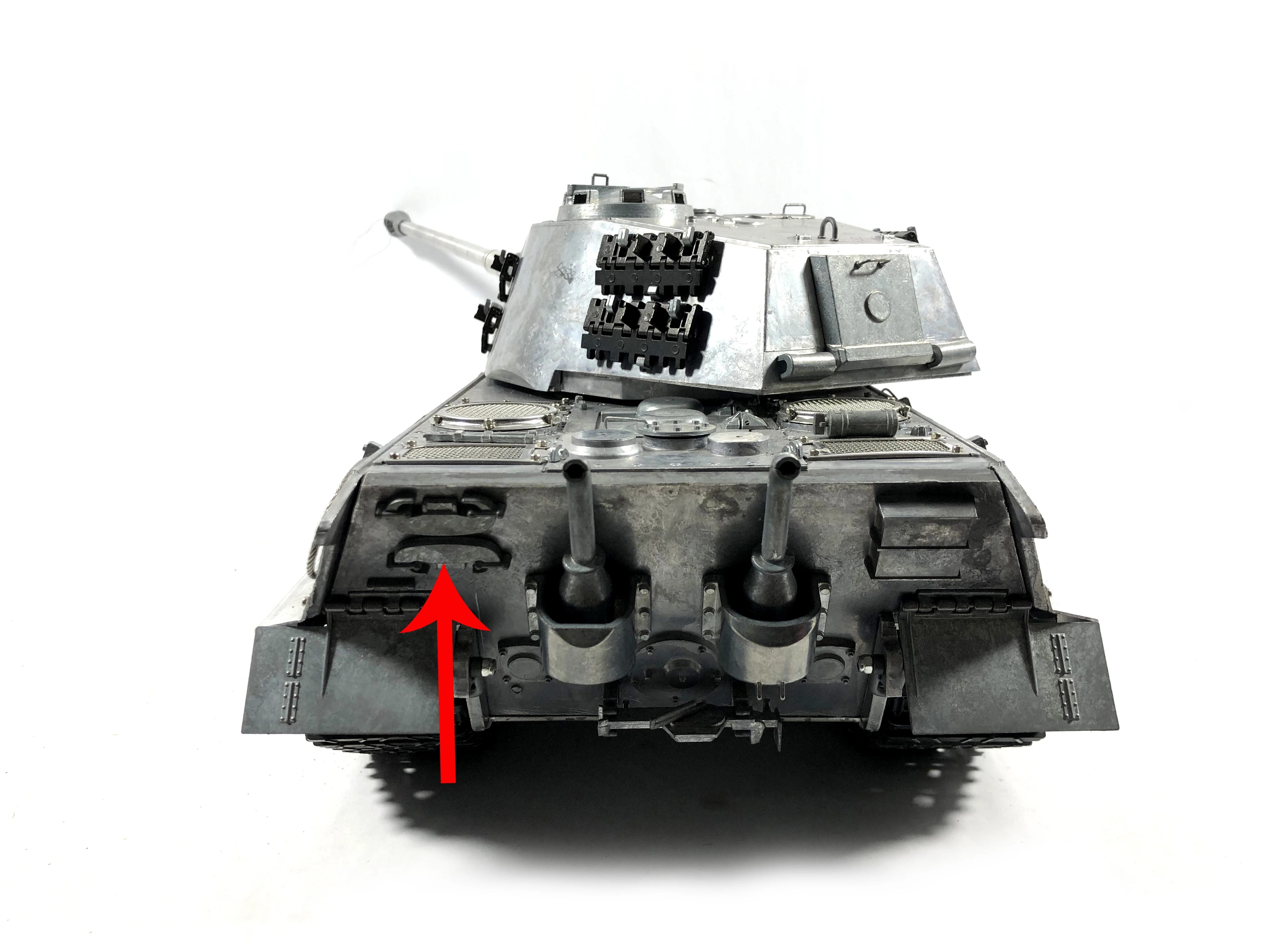 Mato MT260 Metal Tank Back Panel Shackles for 1/16 1:16 RC Germany King Tiger Tank