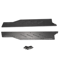 T89C Carbon Fiber RC Car Side Plate Guard Foot Pedal Side Skirt Set for ARRMA F1 LIMITLESS 1/7
