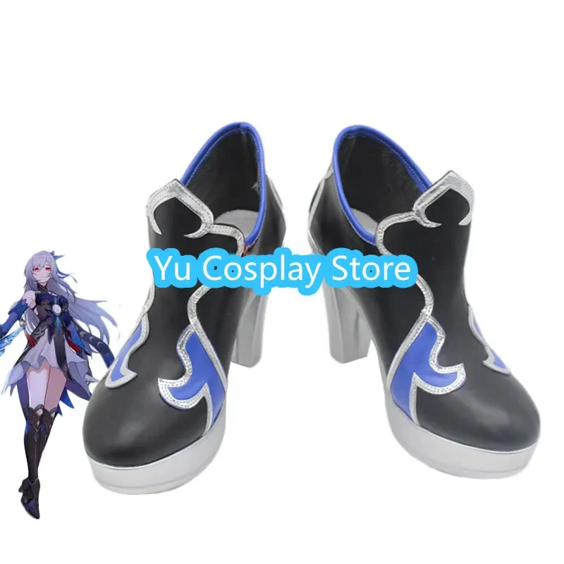 Game Honkai Star Rail Jingliu Cosplay Shoes High Heel PU Leather Shoes Halloween Carnival Boots Cosplay Prop Custom Made