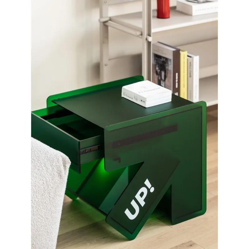 

Акриловая прикроватная тумбочка, современный приставной столик для дивана, маленький кофейный столик, роскошный шкафчик для хранения, элитная мебель для гостиной