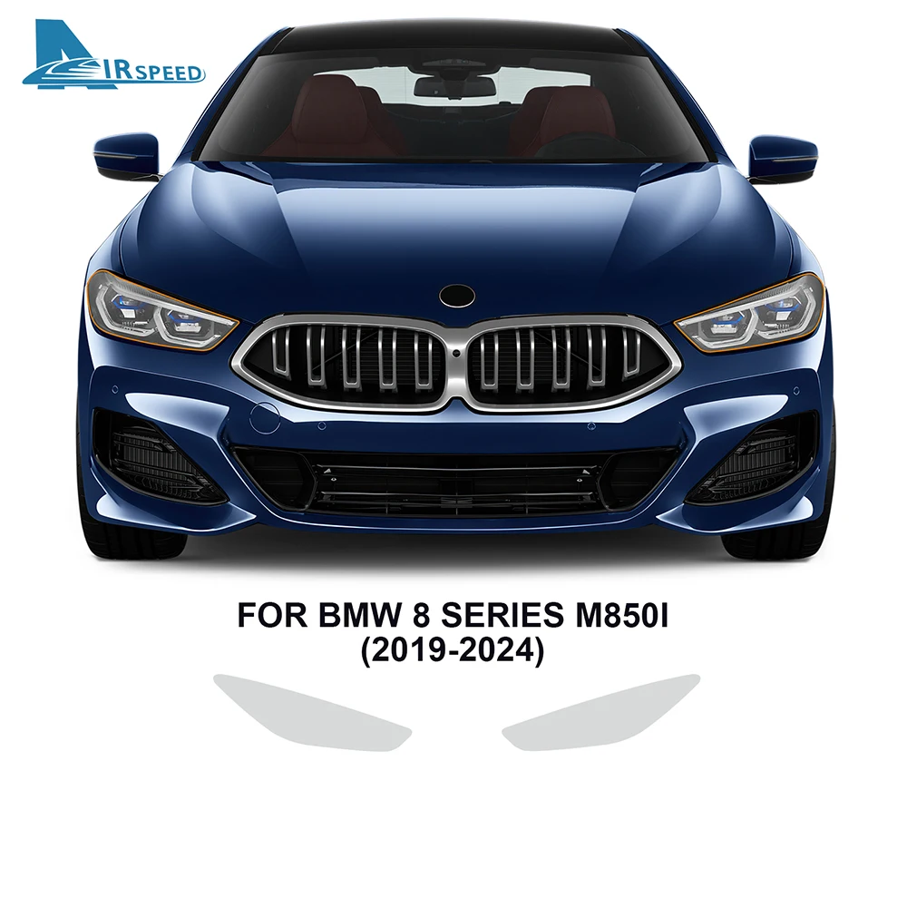 AIRSPEED for BMW 8 Series m850i m840i 2022-2024 Headlight Transparent Car Pre Cut PPF Paint Protection Film Anti-Scratch TPU