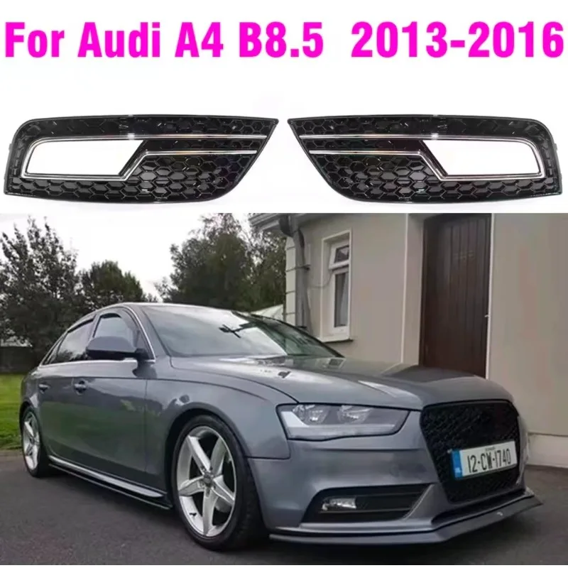 grilles-de-phares-antibrouillard-pour-pare-chocs-avant-de-voiture-pour-audi-a4-b85-edition-standard-2013-2016-accessoires-de-voiture-maille-de-voiture-noir-chrome-brillant