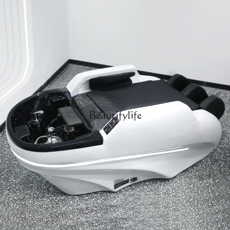 High-End Barber Shop Automatic Intelligent Electric Whole Body Hair Massage Shampoo Bed for Hair Salon