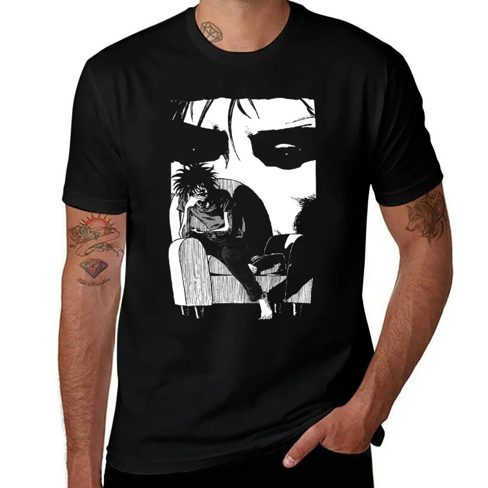 

Sitting Dream (white) T-Shirt Stylish Print Short Sleeve Tee