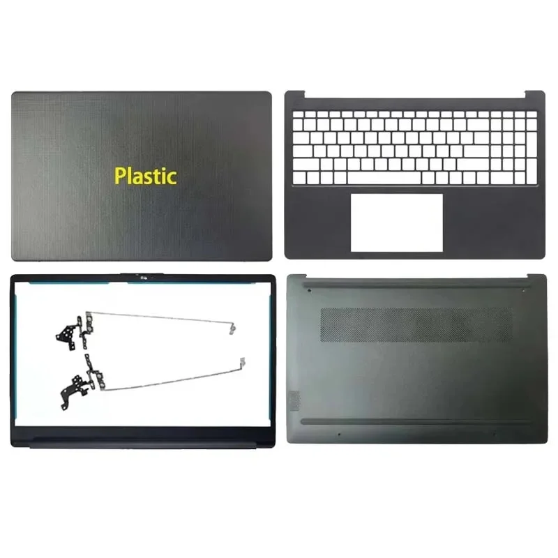 Black Laptop Cover For 15-FC 15-FD TPN-Q286 Q287 250 255 G10 LCD Back Cover Front Bezel Upper Top Case Lower Bottom Cover Hinges