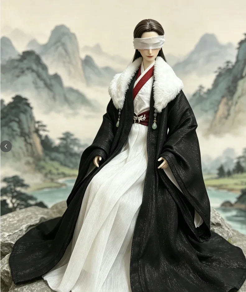 Black Coat BJD Ancient Costume Uncle 70CM 75CM Doll Clothes, Long-Kui 73CM Skirt Free Shipping