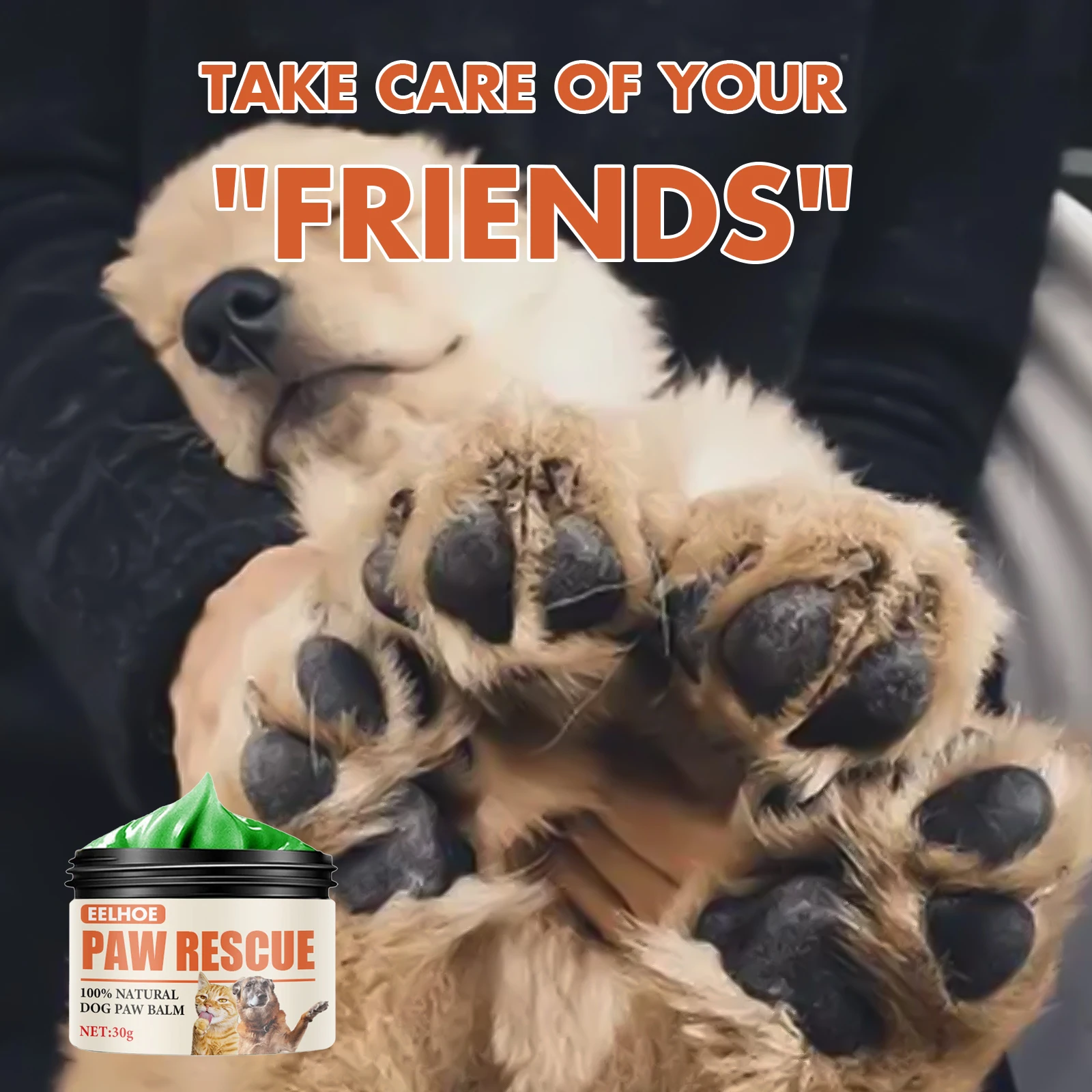 Pet Paw Cream 30g Cat and Dog Paw Protection Cream Moisturizing and Nourishing Natural Ingredients Suitable for Chapped Paws